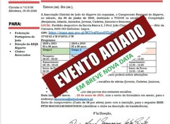 Comunicado Campeonato Regional ADJA 2026
